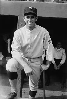 Batting Prints: Washington Senators second baseman Bucky Harris during the 1924 World Series