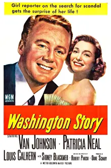 Neal Prints: WASHINGTON STORY, US poster art, from left: Van Johnson, Patricia Neal, 1952