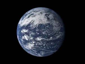 Globe Prints: The Water Planet, space image of the Pacific Ocean