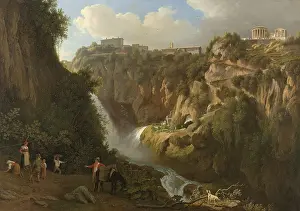 Specific Place Prints: The Waterfall at Tivoli, by Abraham Teerlink, 1824, Dutch painting, oil on canvas