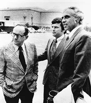 Barker Prints: Watergate burglar Bernard Barker (center) leaves federal court in Miami on Oct. 27, 1972