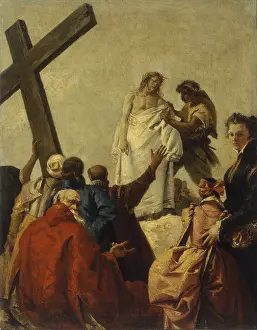Hair Prints: Way of the Cross, Station X - Christ is stripped of his garments