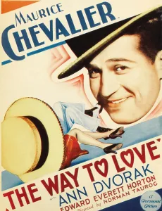 Maurice Prints: WAY TO LOVE, Maurice Chevalier on midget window card, 1933