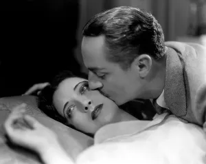 ONE WAY PASSAGE, Kay Francis, William Powell, 1932, kissing