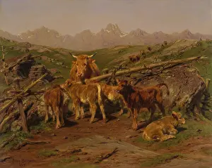 WEANING OF THE CALVES, by Rosa Bonheur, 1879, French painting, oil on canvas
