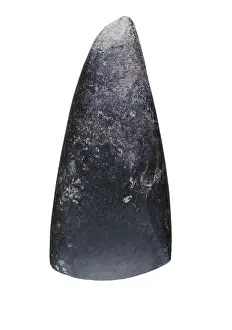 Axes Prints: Weapon. Basaltic stone ax. Neolithic art