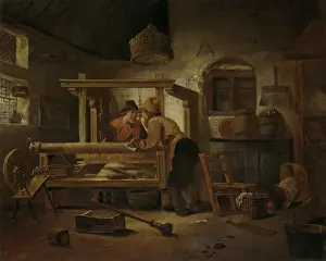 1650s Prints: Weaver's Workshop, Cornelis Gerritsz Decker