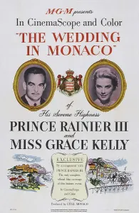 1956 Movies Prints: THE WEDDING IN MONACO, US poster art, from left: Prince Rainier III, Grace Kelly, 1956