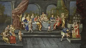 Banquet Prints: Wedding scene, by Unknown Italian Artist