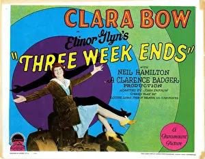 Shadow Prints: THREE WEEKENDS, title lobbycard, Clara Bow, 1928