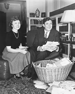At Home Prints: Wendell and Edith with a basket of mail after his nomination as Republican Presidential nominee