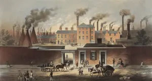 Industrial Revolution Prints: Wentworth Works, file and steel manufacturers and exporters of iron in Sheffield