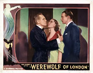 Lester Prints: WEREWOLF OF LONDON, from left, Henry Hull, Valerie Hobson, Lester Matthews, 1935