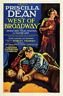 Images Dated 10th June 2013: WEST OF BROADWAY, right: Priscilla Dean on poster art, 1926