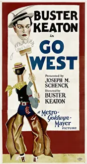 Paint Brush Prints: GO WEST, Buster Keaton, 1925