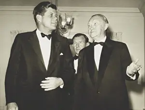Tuxedos Prints: West German Chancellor Konrad Adenauer with President John Kennedy at the German Embassy