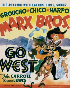 Chico Prints: GO WEST, Marx Brothers-top: Harpo Marx