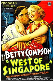 Compson Prints: WEST OF SINGAPORE, right: Betty Compson, 1933