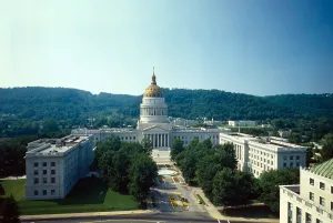 West Virginia Prints: West Virginia Capitol, 1800 Washington Street, Charleston, WV, photo 1981