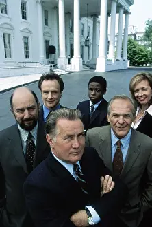 Richard Prints: THE WEST WING, clockwise, from center front: Martin Sheen