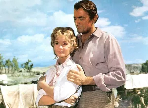 Wagon Train Prints: HOW THE WEST WAS WON, from left: Debbie Reynolds, Gregory Peck, 1962