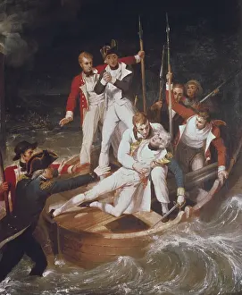 Seaside Prints: WESTALL, Richard (1765-1836). Nelson wounded at Tenerife