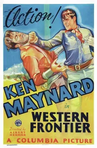 Punching Prints: WESTERN FRONTIER, US poster art, right: Ken Maynard, 1935
