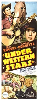 Burnette Prints: UNDER WESTERN STARS, top from left: Roy Rogers