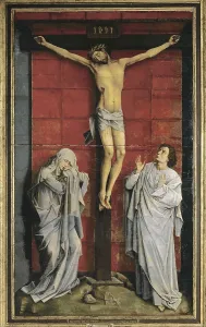 WEYDEN, Rogier van der (1400-1464). Calvary. SPAIN. San Lorenzo de El Escorial. Royal Monastery of San Lorenzo de El Escorial. Flemish art. Oil on wood