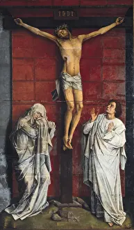 WEYDEN, Rogier van der (1400-1464). Calvary. SPAIN. San Lorenzo de El Escorial. Royal Monastery of San Lorenzo de El Escorial. Flemish art. Oil on wood. - P