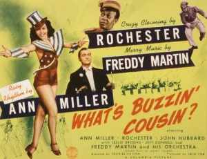 Anderson Prints: WHAT'S BUZZIN, COUSIN?, Ann Miller, Freddy Martin, Eddie Anderson, 1943