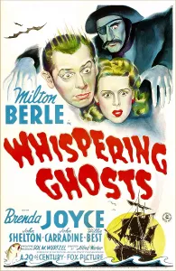 Murder Prints: WHISPERING GHOSTS, US poster, from top: John Carradine