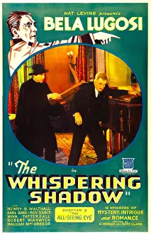 Images Dated 12th October 2009: THE WHISPERING SHADOW, top and inset left: Bela Lugosi in Chapter 3: The All-Seeing Eye