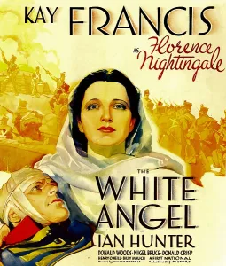 Bandages Prints: THE WHITE ANGEL, center: Kay Francis on window card, 1936