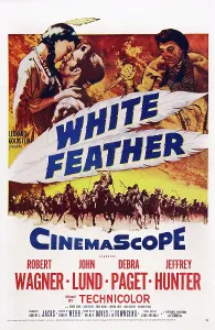 Wagner Prints: WHITE FEATHER, US poster, top from left: Debra Paget