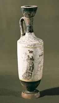 Greece Prints: White-Ground Lekythos. 480 -440 BC
