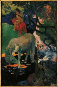 Two Animals Prints: The White Horse, by Paul Gauguin