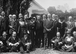 Physics Prints: White House group with physicist Albert Einstein and President Warren Harding