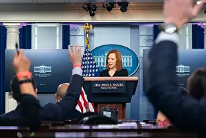 Communications Prints: White House Press Secretary, Jen Psaki, during a press briefing Monday, Feb. 1, 2021