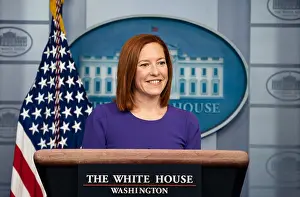 Lcgr202108 Prints: White House Press Secretary Jen Psaki responds to questions from the press, Feb. 24, 2021
