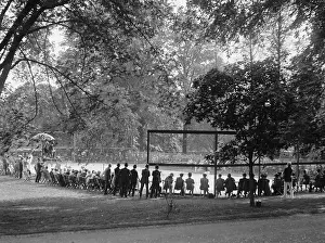 Tennis Court Prints: White House tennis court during a match on May 10, 1922. (BSLOC_2015_16_6)