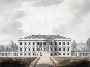 District Of Columbia Prints: The White House. View of the South Portico as proposed by Latrobe