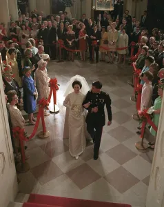 Lynda Bird Prints: White House Wedding. Lynda Bird Johnson and Captain Charles Robb at their White House