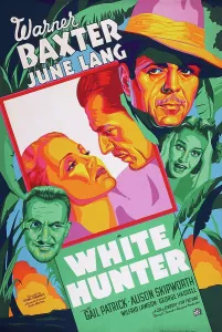 Warner Prints: WHITE HUNTER, US poster art, from bottom left: Wilfred Lawson