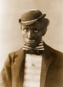 Blackface Prints: White man in blackface as minstrel