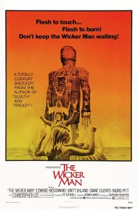 Christopher Prints: THE WICKER MAN, US poster, from top: Diane Cilento, Christopher Lee, Britt Ekland, 1973