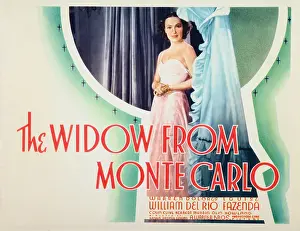 Strapless Gown Prints: THE WIDOW FROM MONTE CARLO, US lobbycard, Dolores del Rio, 1935