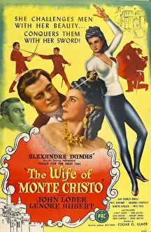3lmpy Prints: THE WIFE OF MONTE CRISTO, US poster, from left: John Loder, Lenore Aubert, 1946