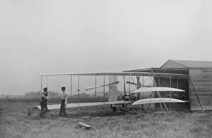 Technology Prints: Wilbur and Orville Wright with their second powered machine