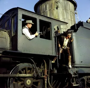 Train Prints: THE WILD BUNCH, William Holden, Jaime Sanchez, 1969